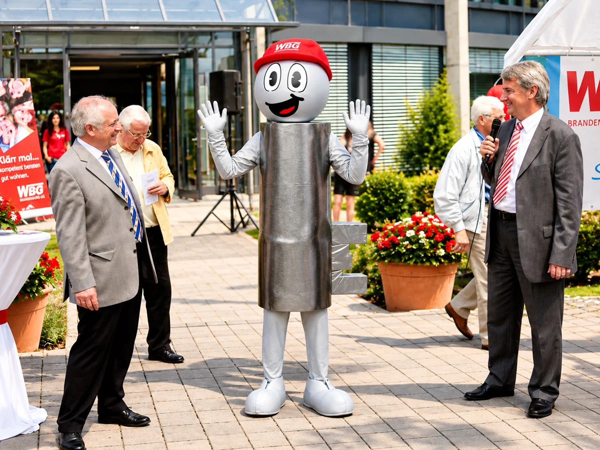 Maskottchen, Walking Act WBG | Wohnungsbaugenossenschaft Brandenburg eG